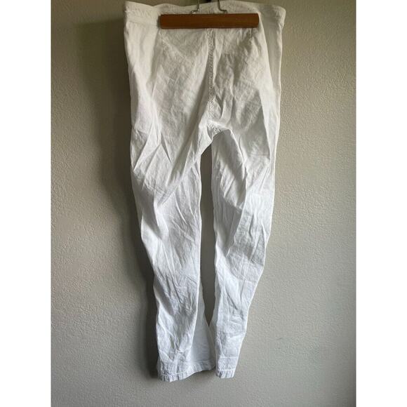 EILEEN FISHER Linen Pants Straight Leg White Size 12P Petite - Picture 2 of 3